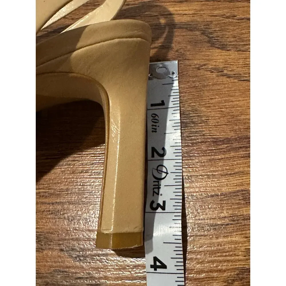 Dolce Vita Gwin Ankle Strap Heels Nude Women’s Size 9 Minimalist Dress Sandals